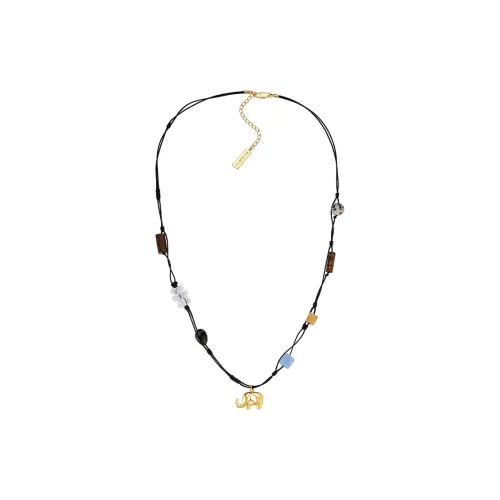 SUN HUNTER 14K Золото с покрытием медный + плетеный шнур ожерелья женские