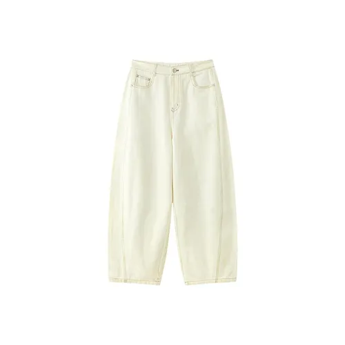 CHUU Белый абрикос Женские Повседневные Штаны