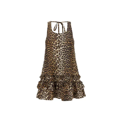 GANNI Желтые Женские Платья без Рукавов