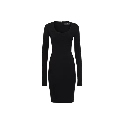 DSQUARED 2 Длинное платье с длинными рукавами женское