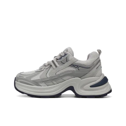 Jin Baichuan Легкий Низкий Топ Толстая Подошва Кроссовки Женские