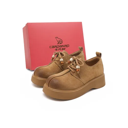 CARDANRO Эксклюзивный UNIQUE Большой Размер Кожаные Туфли Vintage Versatile Модные Трендовые Лоферы Женские