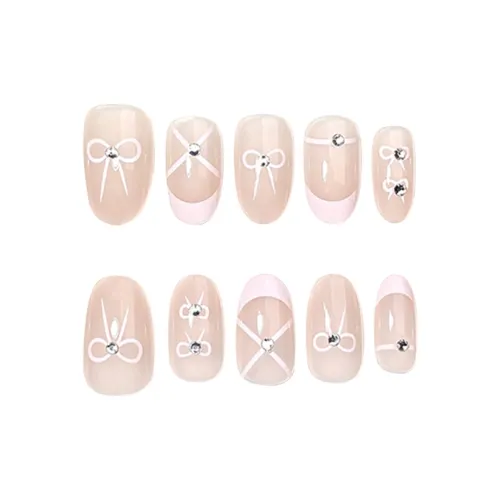 Yun Yue Joe Девичий Балетки Премиум Французский SWEETIE False Nail Миндально-розовый Jump Цвет Французский