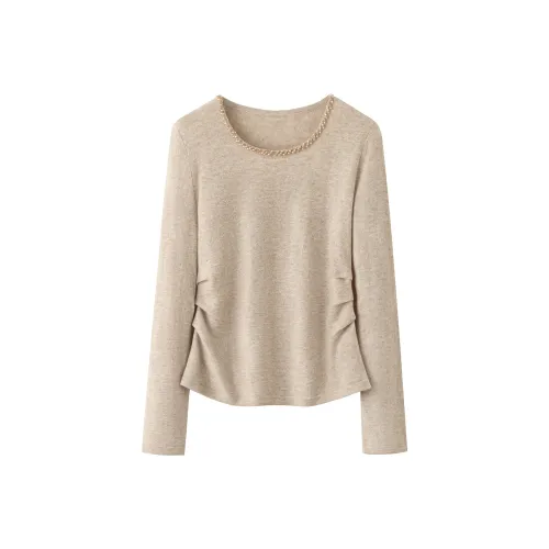 SIBAISHE Светлый хаки Женский трикотаж
