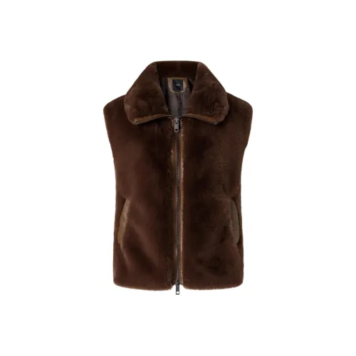 PINKO Темно-коричневые женские жилеты