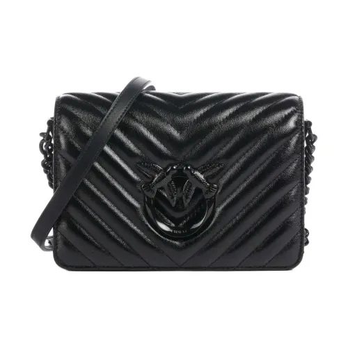 PINKO LOVE Collection Click Collection Овчина Сумка через плечо Сумка на плечо Мини Женская Черная