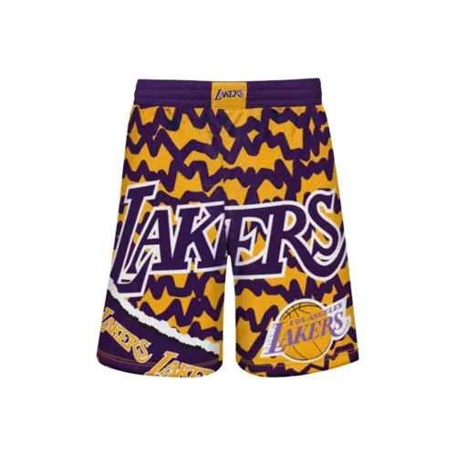 NBA Los Angeles Lakers Шорты Подростки Yellow Purple Color Block