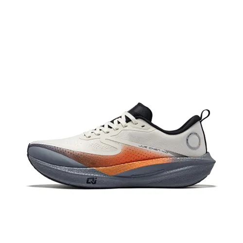 Erke Absolute Dust 4,0 Беговые кроссовки Низкий топ Хлопок Белый Спортивный Оранжевый Мужской
