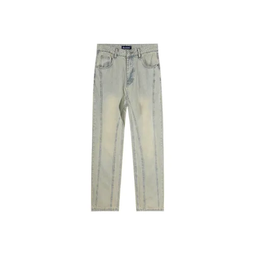 KM Европейский Синий Унисекс Джинсы