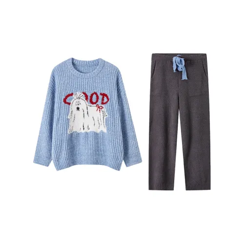 PJOCLOCK Mops Щенок Женские Пижамные комплекты