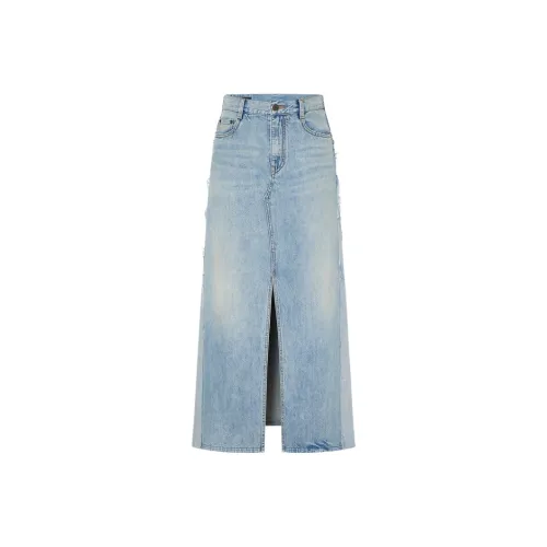 MOCO Denim Длинная Юбка Женская Джинсовая Синяя