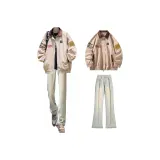 Абрикосовая куртка + грязно-желтые джинсы