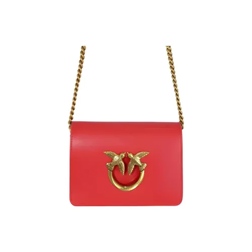 PINKO Сумка через плечо из кожи женская красная