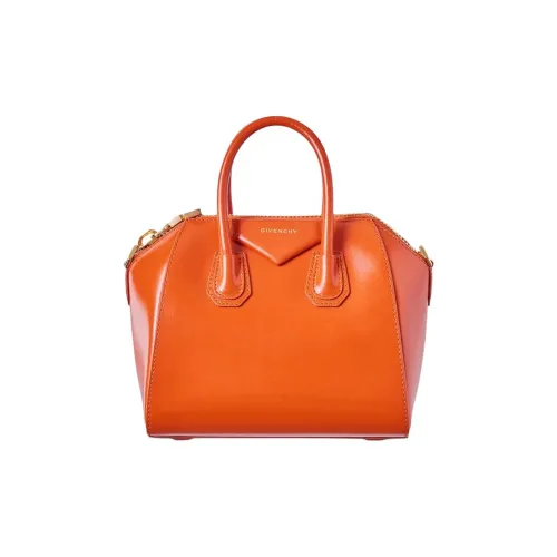 Givenchy Antigona Кожа Сумка Мини Женская Темно-Оранжевая