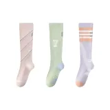 [3 упаковки/Ночные Светоотражающие Спортивные носки] Розовый + Светло-зеленый + Светло-фиолетовый