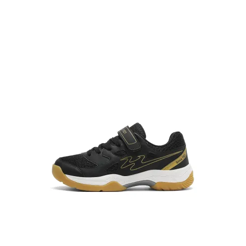 Binary Легкий Амортизация And Дышащий Дизайн Низкий Топ Тренировочные Кроссовки для Детей Черный Золотой Детский