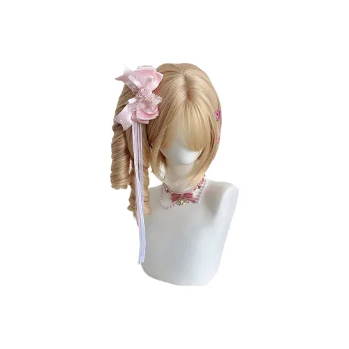 Northward Incline Тигр Mouth Заколка-краб Роман Roll Женская Перука Белый Золото Lolita Double Ponytail Кукла Стиль