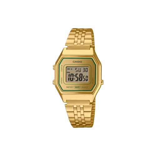 CASIO г Shock Collection Кварцевый механизм Нержавеющая сталь Ion Покрытый ремешок Часы Унисекс Золотой циферблат