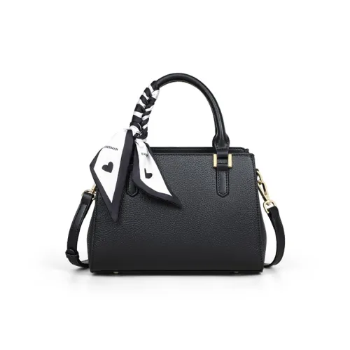 VINEY Корова Кожа Сумка Стандартная Женская Черная