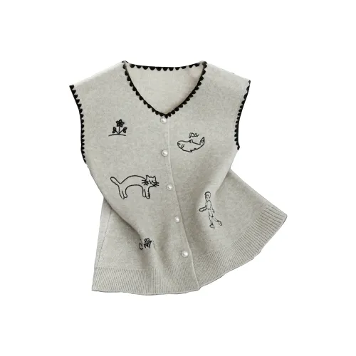 TOUCH Серый Бежевый Женский Жилеты