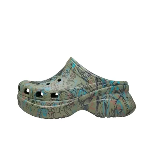 Mowalola x Crocs Bae Clog Sabo Унисекс Зеленый