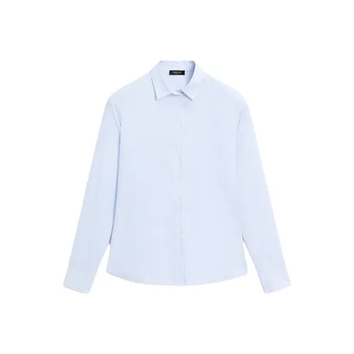 Massimo Dutti Blue Women's Shirts Масимо Дутти Синие Женские Рубашки