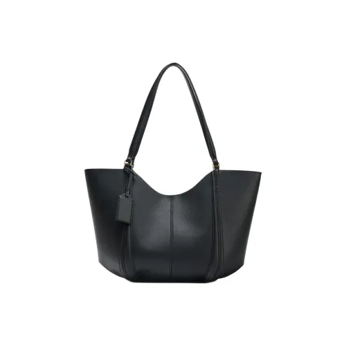 ZARA Полиуретан Тоут Сумка Сумка для покупок Сумка Сумка через плечо Стандартная Женская Черная