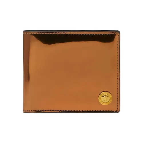 VERSACE Кошелек из коровьей кожи мужской коричневый