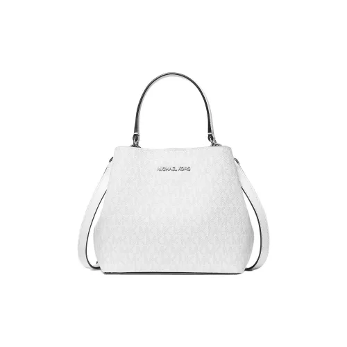 MICHAEL KORS Pratt Покрытый холст Одно плечо Сумка Маленькая Женская Белая