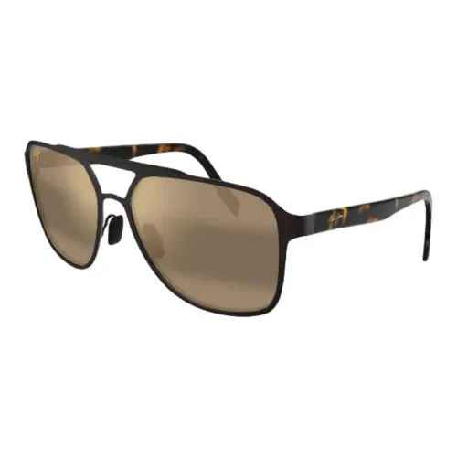 Maui Jim Металл Aviator Солнцезащитные очки Унисекс Коричневый Гаванский