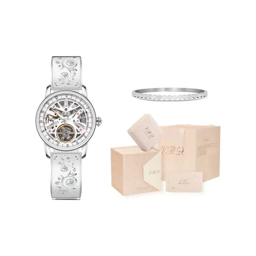 VRQ Автоматический Механический Механизм Нержавеющая Сталь Ремешок Часы Женские Часы С Чертежом Черепа