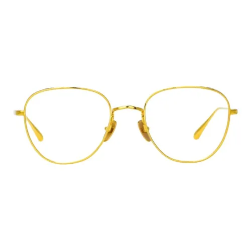 Linda Farrow Титан Авиатор Оправы для очков Унисекс Золото