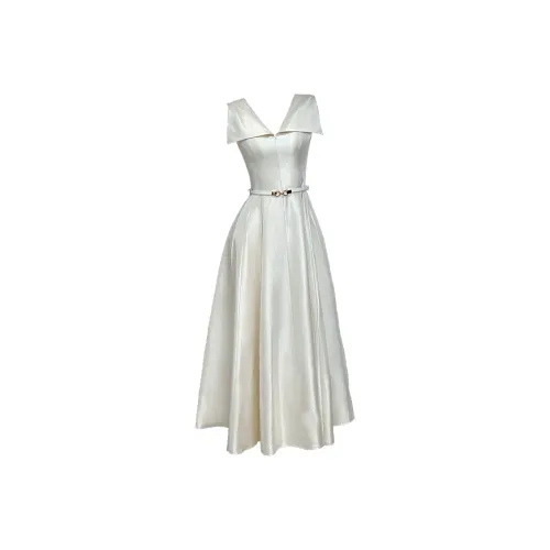 GJFD GOOD Job Отложной воротник Без рукавов Платье Женское