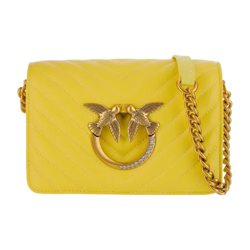 PINKO Овчина Сумка через плечо Сумка на плечо Женская Желтая