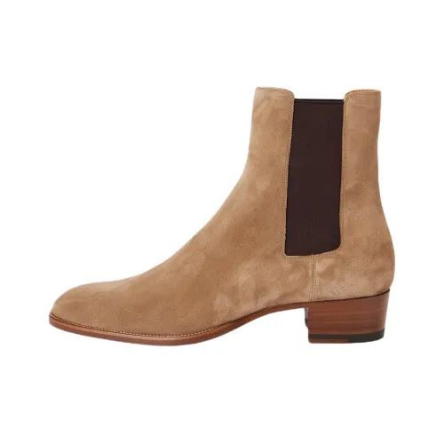 SAINT LAURENT Wyatt Короткий Челси 3 см Мужской Коричневый