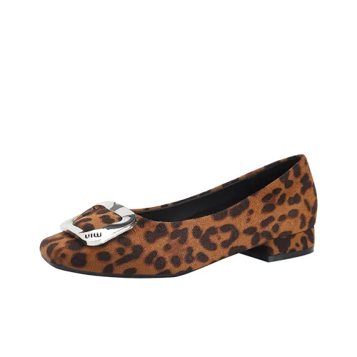 Dunnu Женские повседневные туфли с леопардовым принтом женские