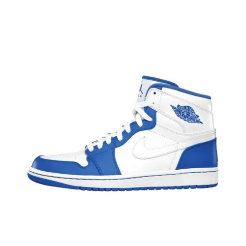 Jordan Air Jordan 1 High Топ Винтажные Баскетбольные Кроссовки Мужские Синие Белые