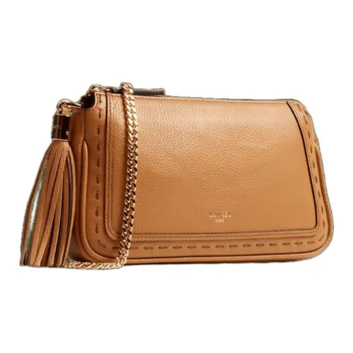 LANCEL Сумка через плечо из кожи женская светло-коричневая