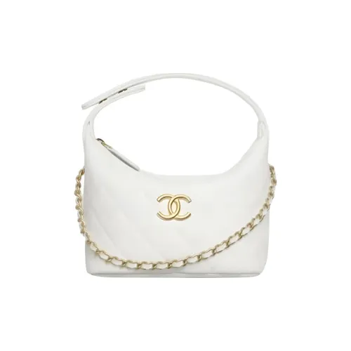 CHANEL Корова Кожа Ланчбокс Сумка Сумка через плечо Женская Белая