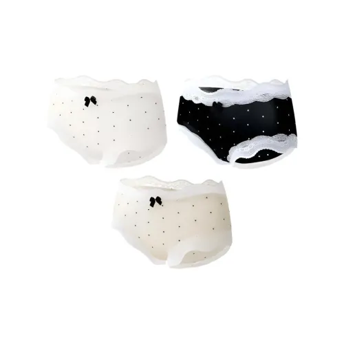 MADALLO [3 упаковки] Белый + Черный + Кожа Женские трусики-бикини