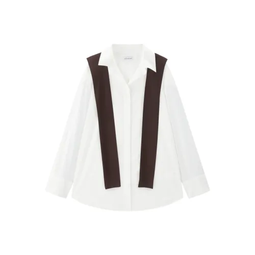 PEACEBIRD Мягкие Белые Женские Рубашки