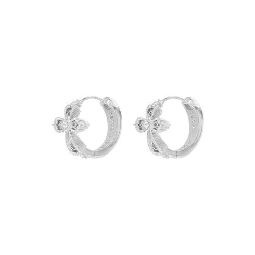 SUN HUNTER Белое золото с покрытием медное Каратовое золото + Серьги с цирконием Женские