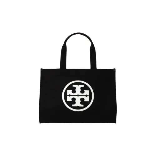 TORY BURCH Ella Ткань Коричневый Подкладка Сумка-тоут Сумка для покупок Сумка через плечо Сумка Женская Черная