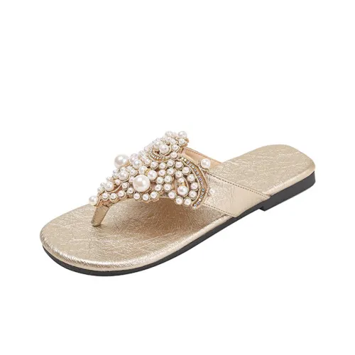 KATHRYN WILSON Шлепанцы Женские Золотые