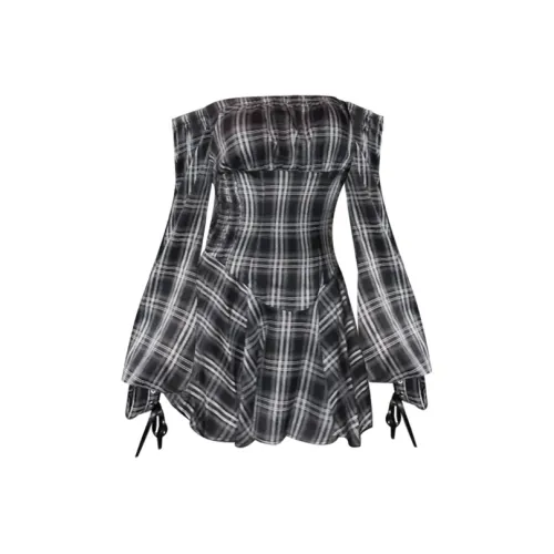 WOVLAS Длинное платье с длинными рукавами женское