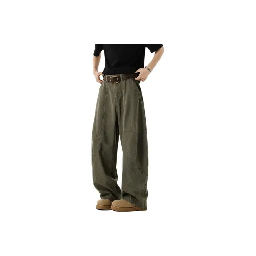 PAINT STAIN Армейский зеленый Мужские Джинсы