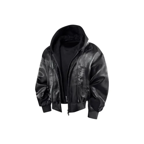 CariteSport С капюшоном Укороченная кожаная куртка Унисекс