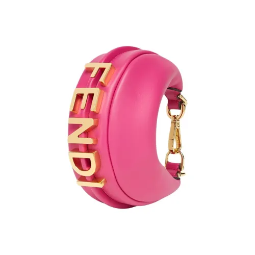 FENDI fendigraphy Телячья кожа Сумка Женская Розовая