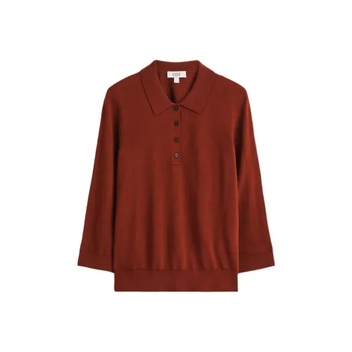 COS Ржаво-красное женское поло