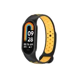 [Black Yellow] Двухцветный силиконовый дышащий ремешок